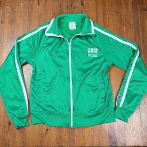 Y2K Champion ISU Cyclones‎ Womens S Track Jacket Green Zip Fieldhouse Youth XL